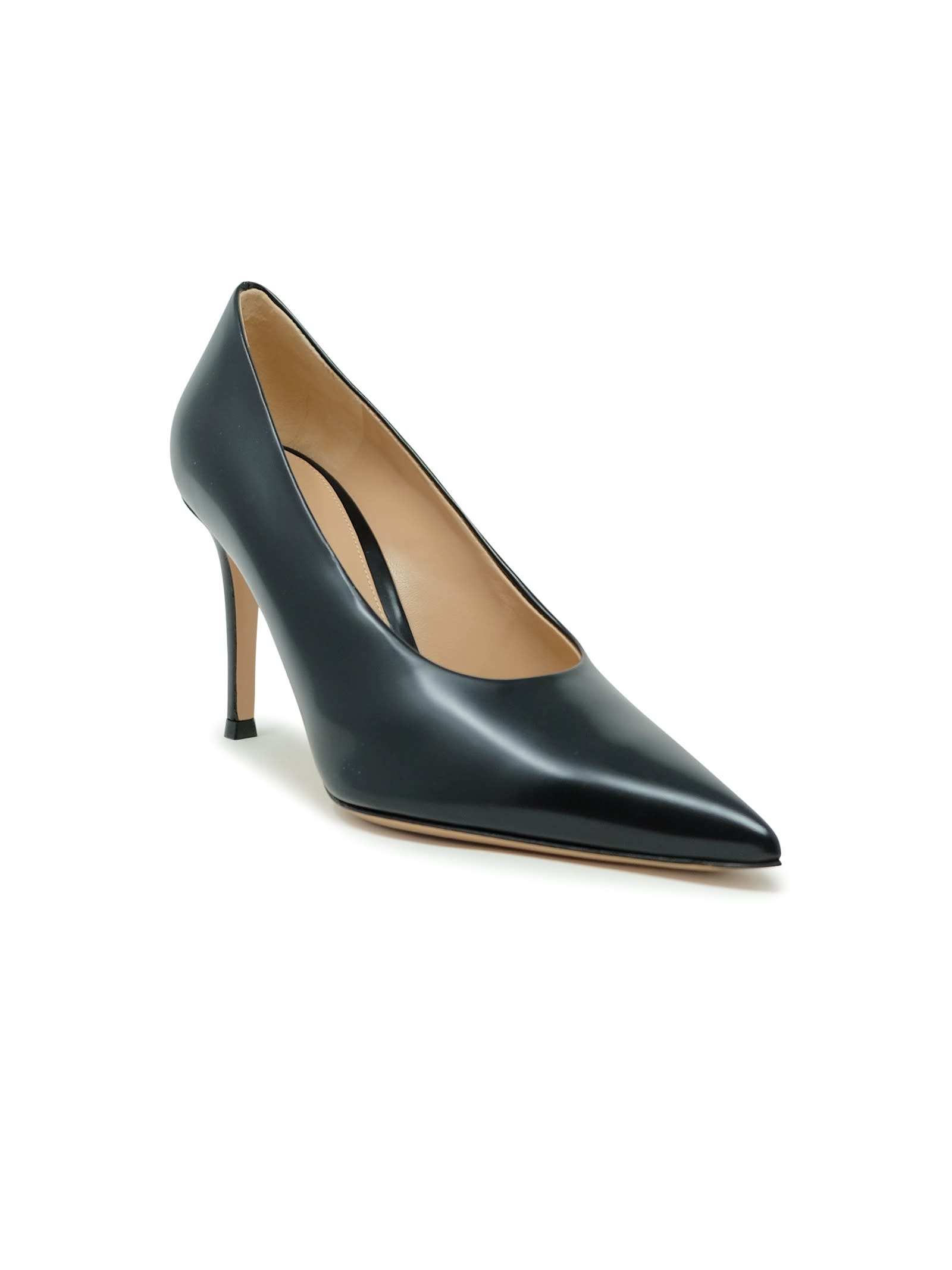 Shop Gianvito Rossi Black Leather Pumps