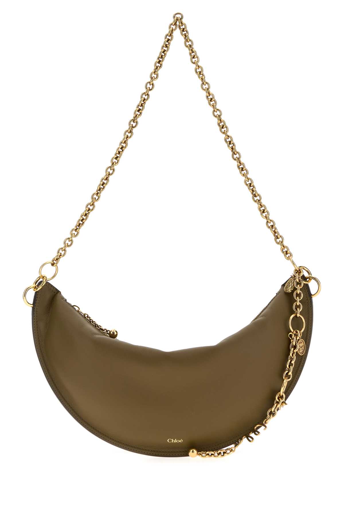 Chloé Army Green Nappa Leather Chloe Icons Shoulder Bag