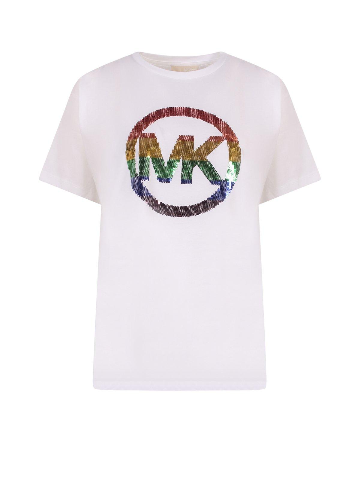 MICHAEL Michael Kors Logo Embellished Crewneck T-shirt