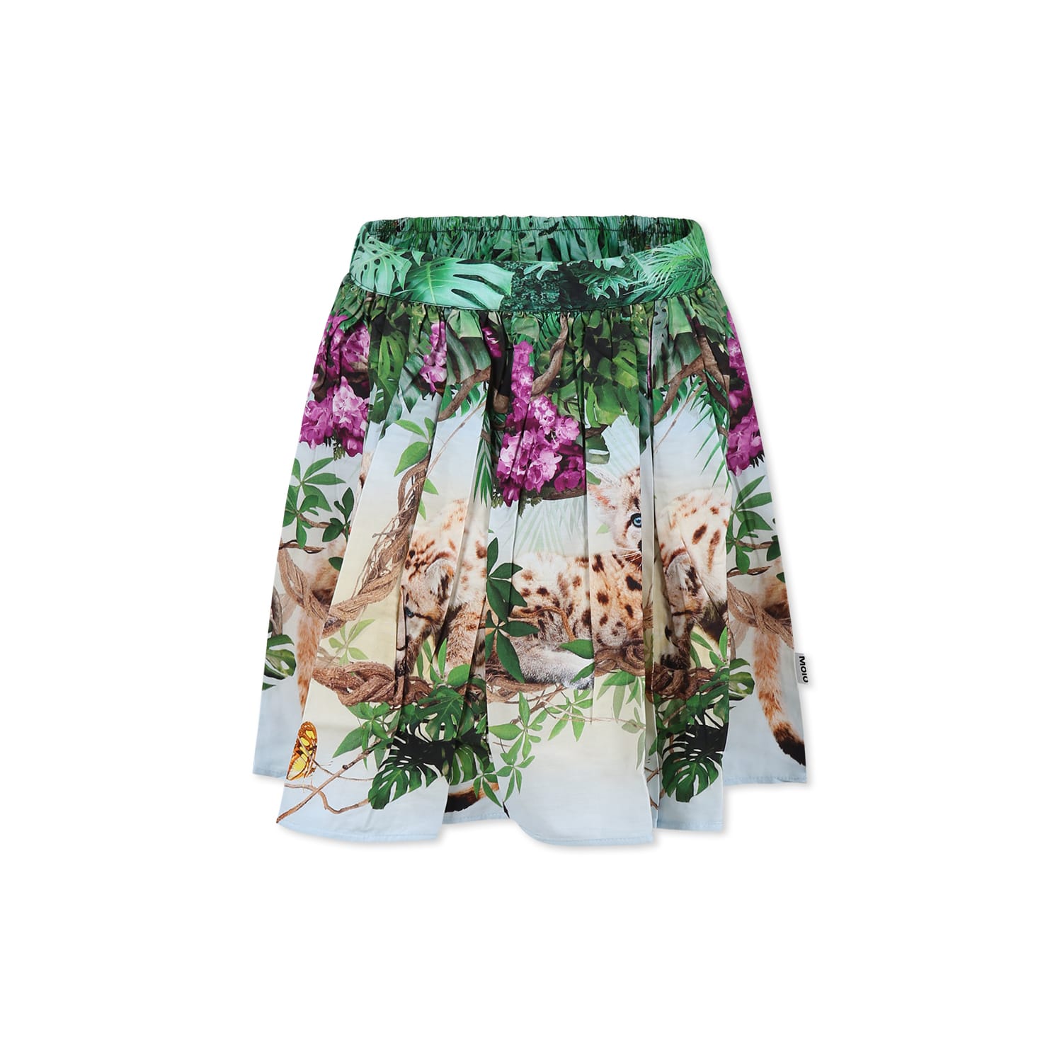 Molo Multicolor Skirt For Girl With Puma In Multicolor