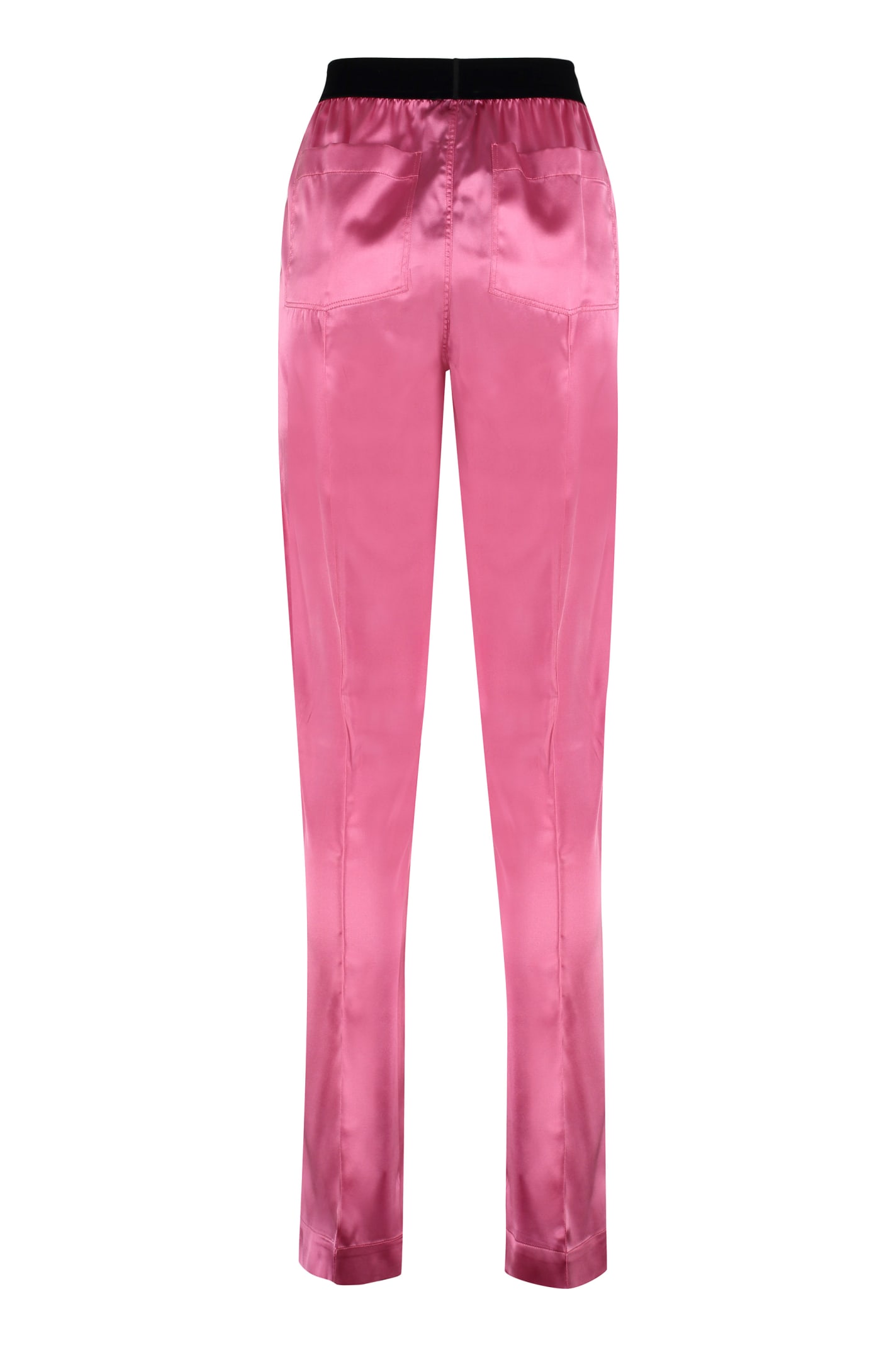 Shop Tom Ford Satin Trousers In Pink