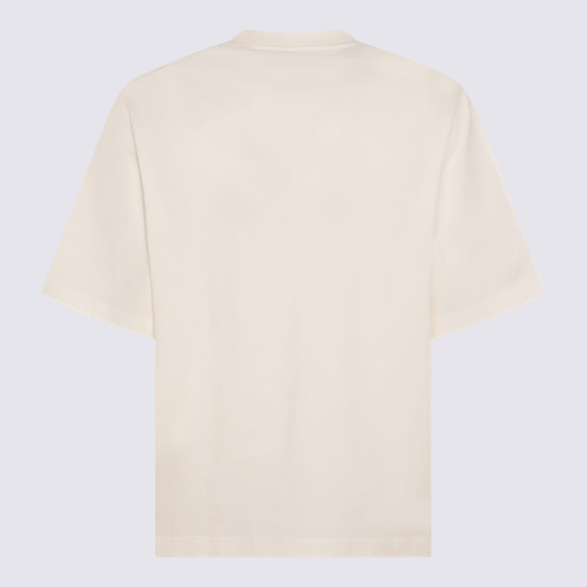 Shop Burberry White Cotton T-shirt In Rain