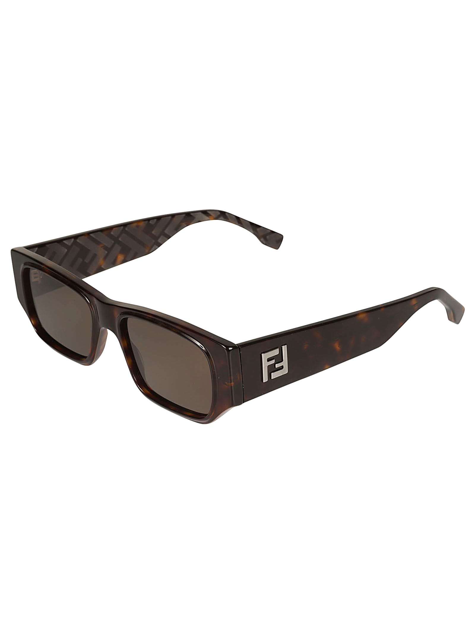 Fendi Rectangle Classic Sunglasses In 52e - Havana