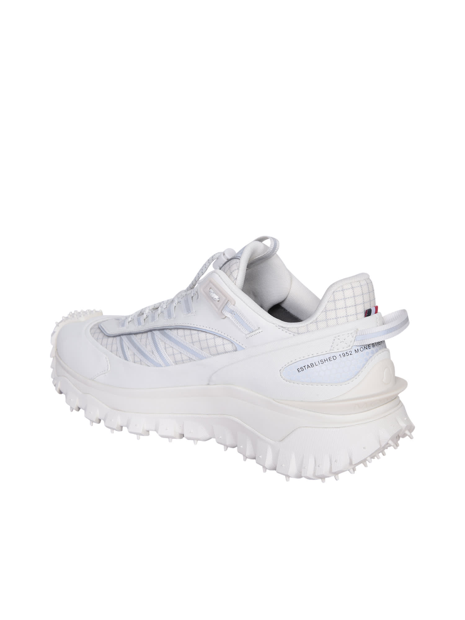 Shop Moncler Trailgrip Gtx Low White Sneakers