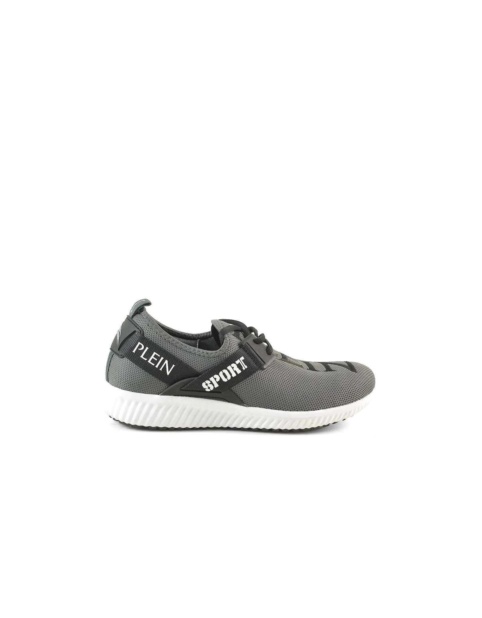 Philipp Plein Black/gray Tecno-fabric Womens Sneakers