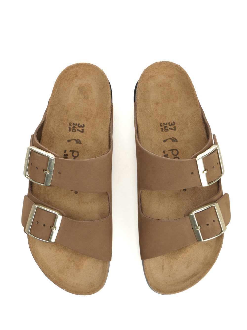 Birkenstock Women's Arizona Flex Nubuck Leather Platform Sandals From Finish Line In Brown