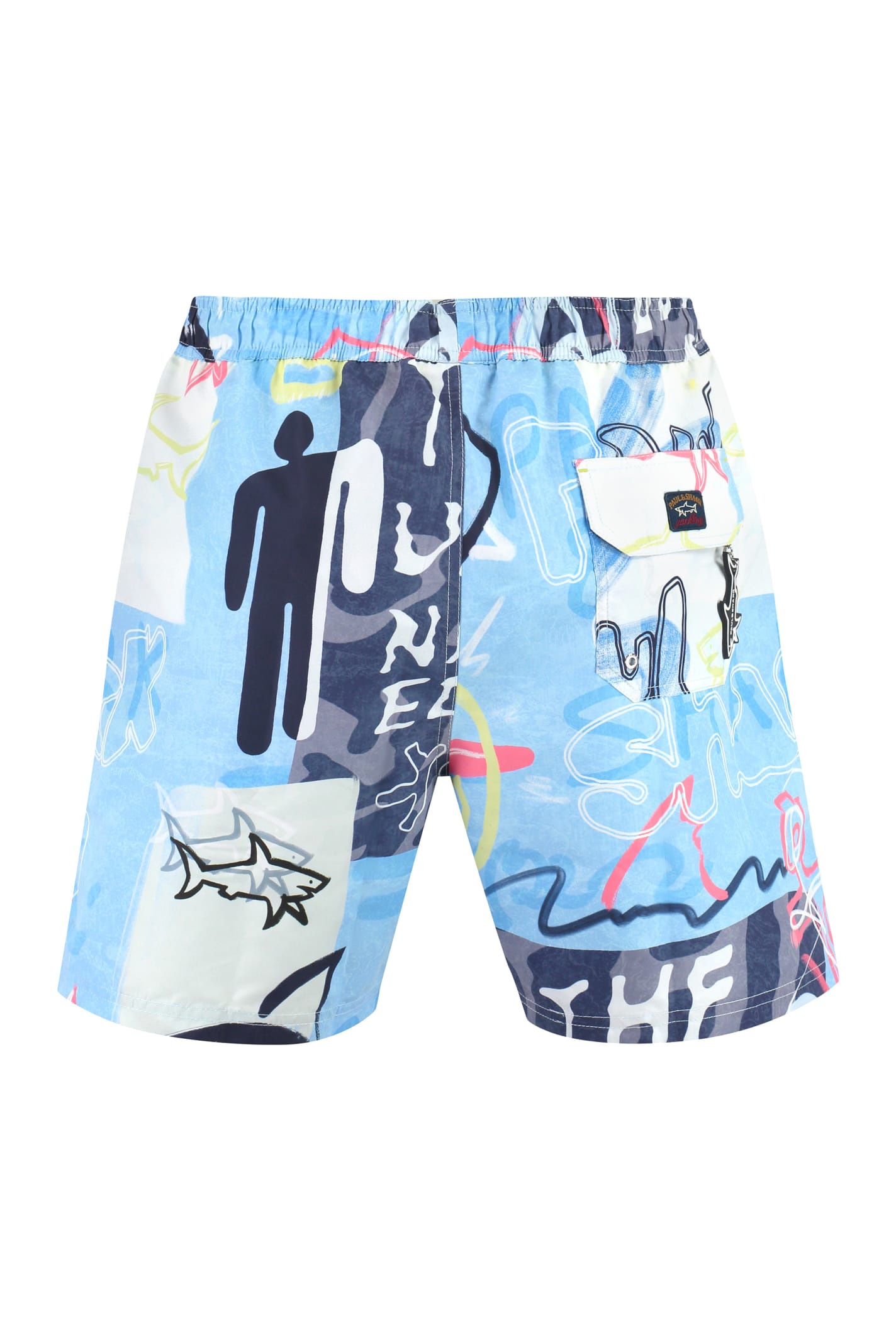 Shop Paul&amp;shark Printed Swim Shorts In Multicolor