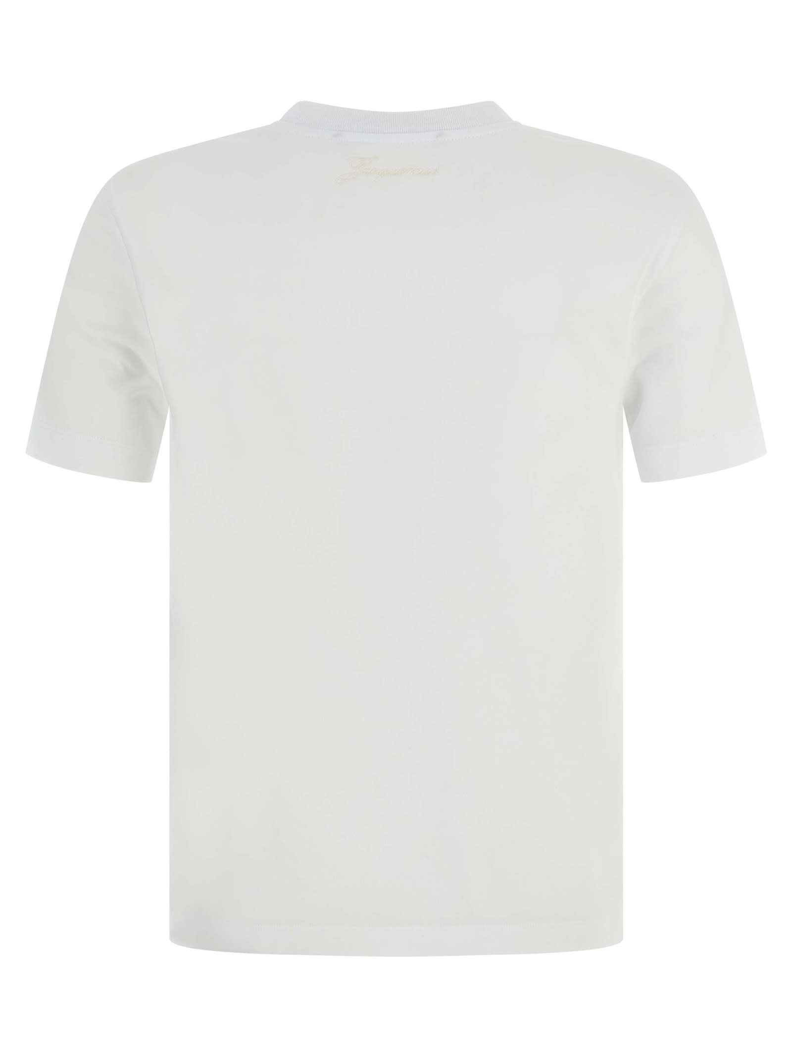 Jacquemus Cotton T-shirt With Logo In White