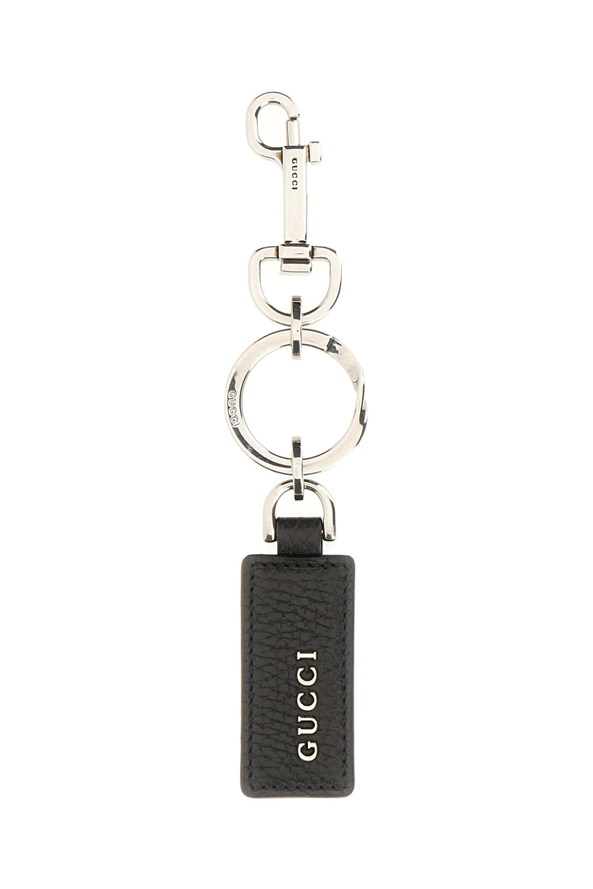 Metal And Leather Key Ring