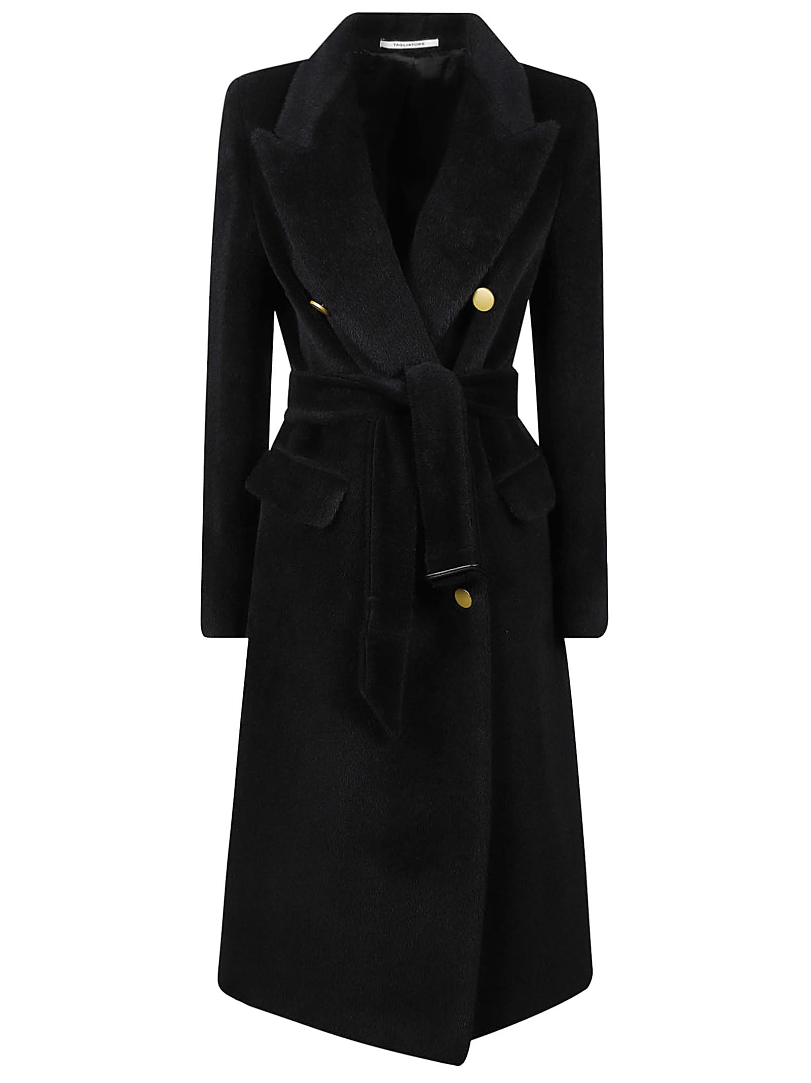 Shop Tagliatore Coat In Nero