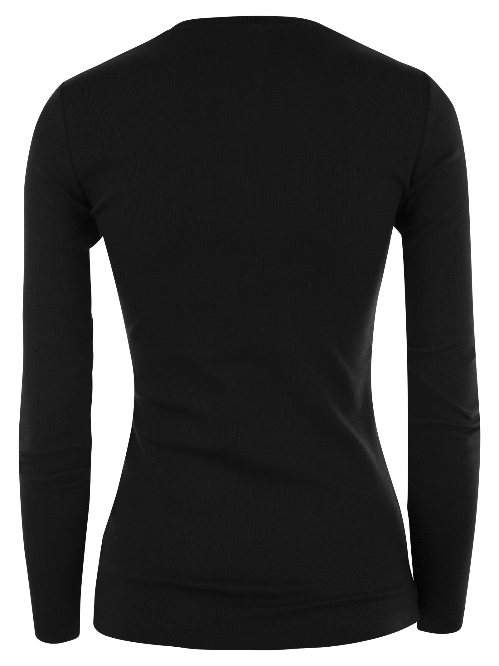 Shop Fabiana Filippi Long-sleeved T-shirt In Jersey In Black