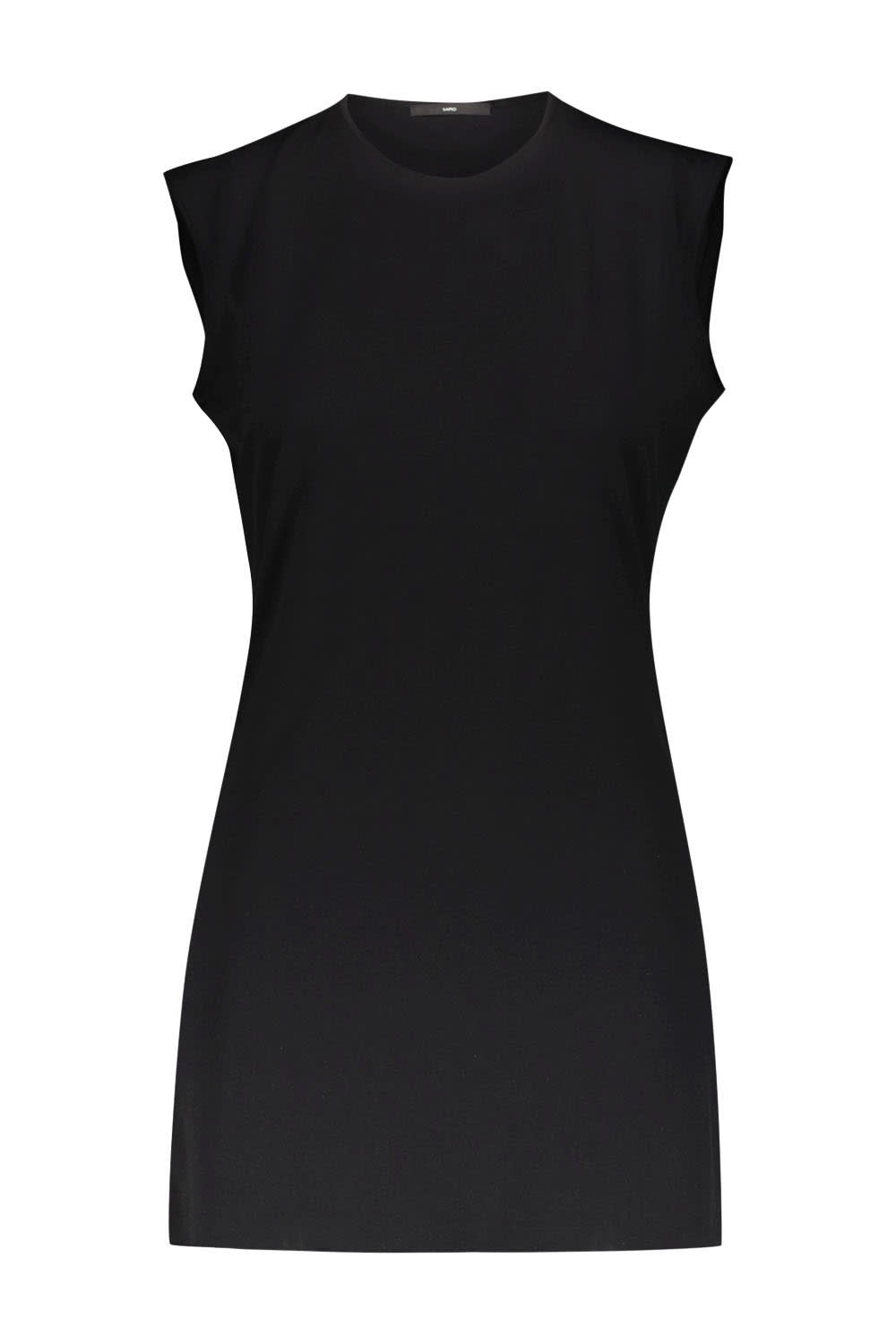 Shop Sapio Jersey Sleveless Top In Black