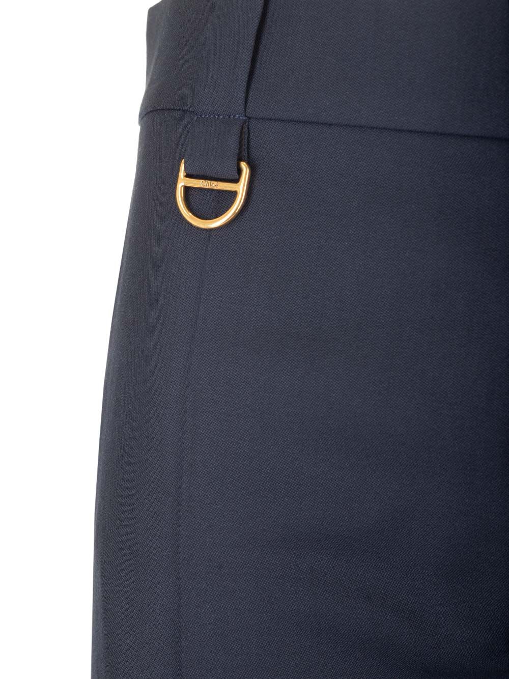 Shop Chloé Tailored Trousers In Blue