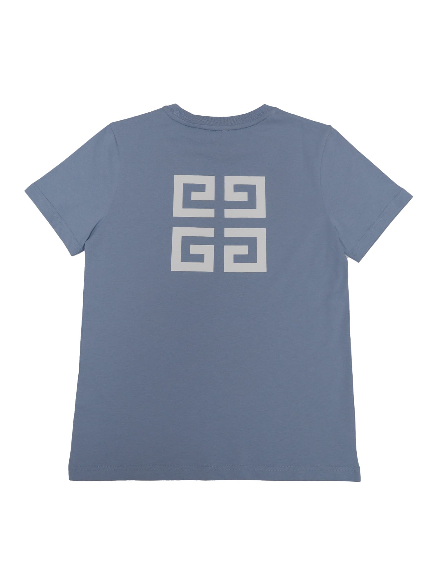 Shop Givenchy Logo T-shirt In Light Blue