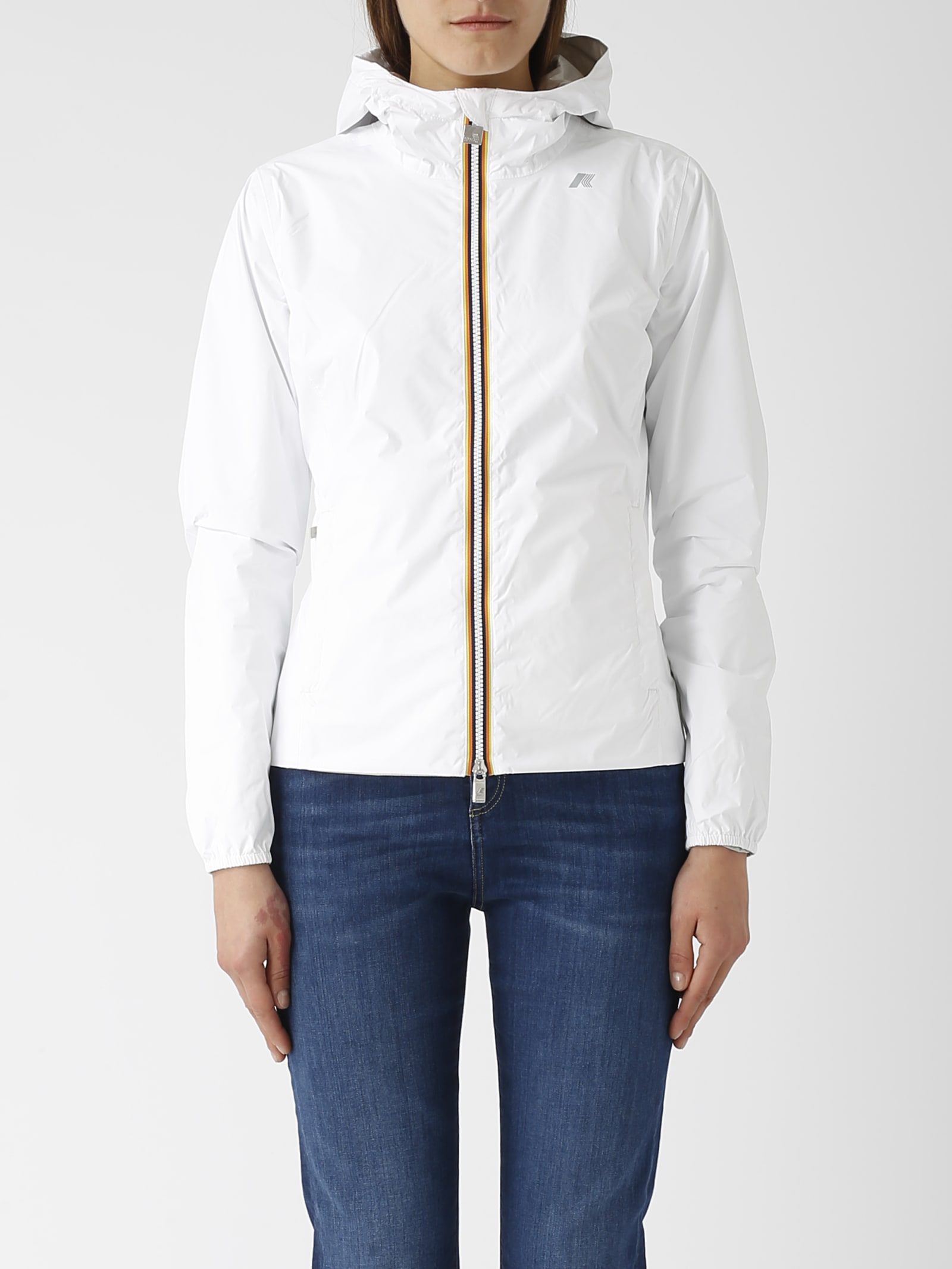 Shop K-way Lily Eco Plus Double Jacket In Beige-bianco