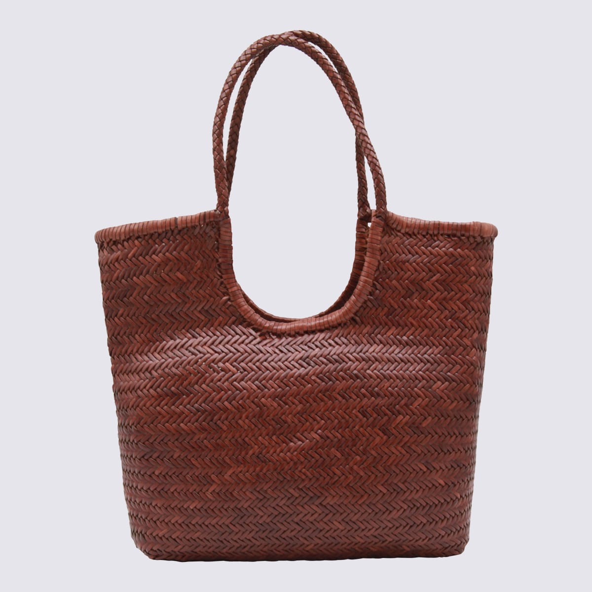 Dragon Diffusion Ns Diagonal 4mm Diagonal Arched Tote In Brown