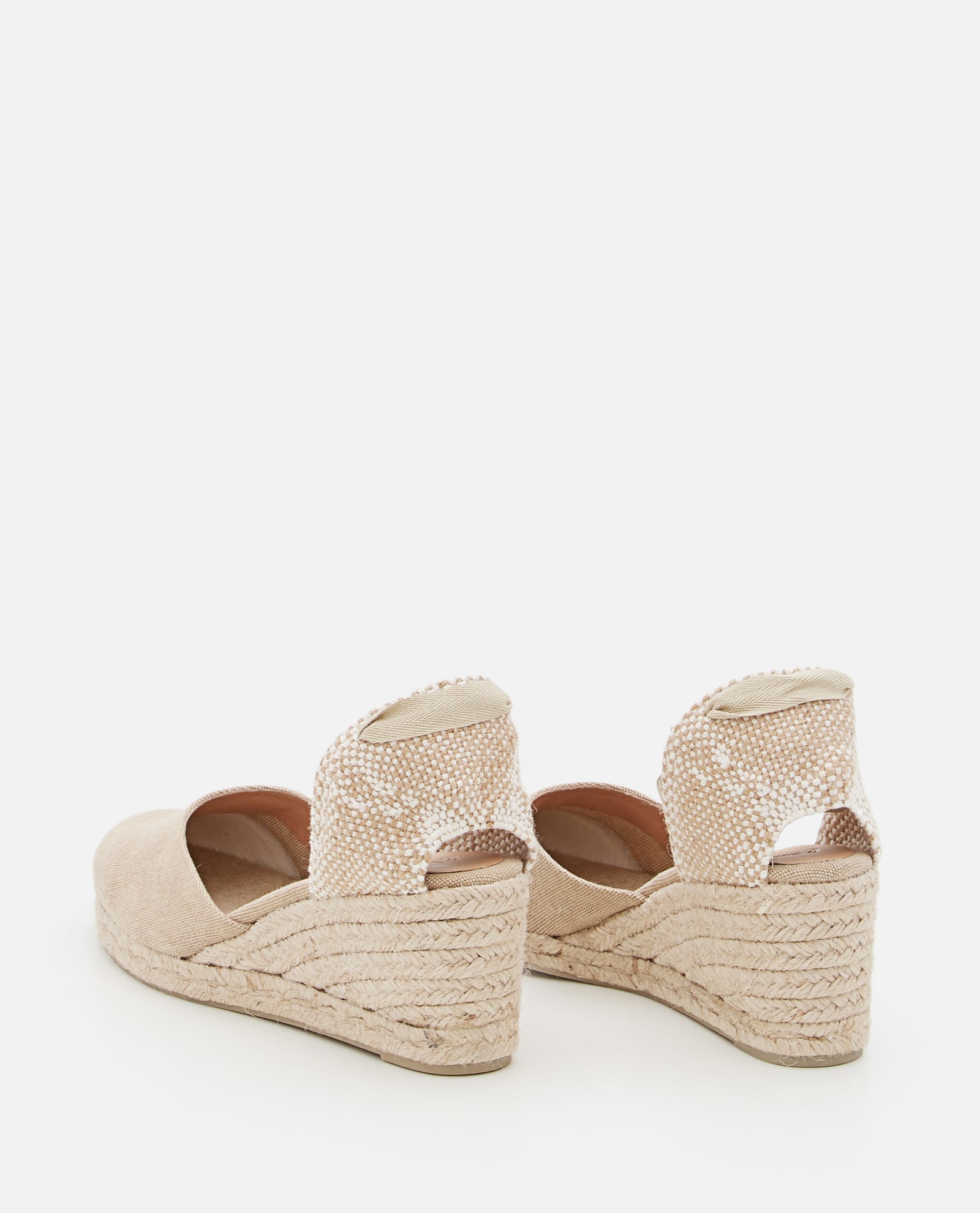 Shop Castaã±er 60mm Carina Wedge In Beige