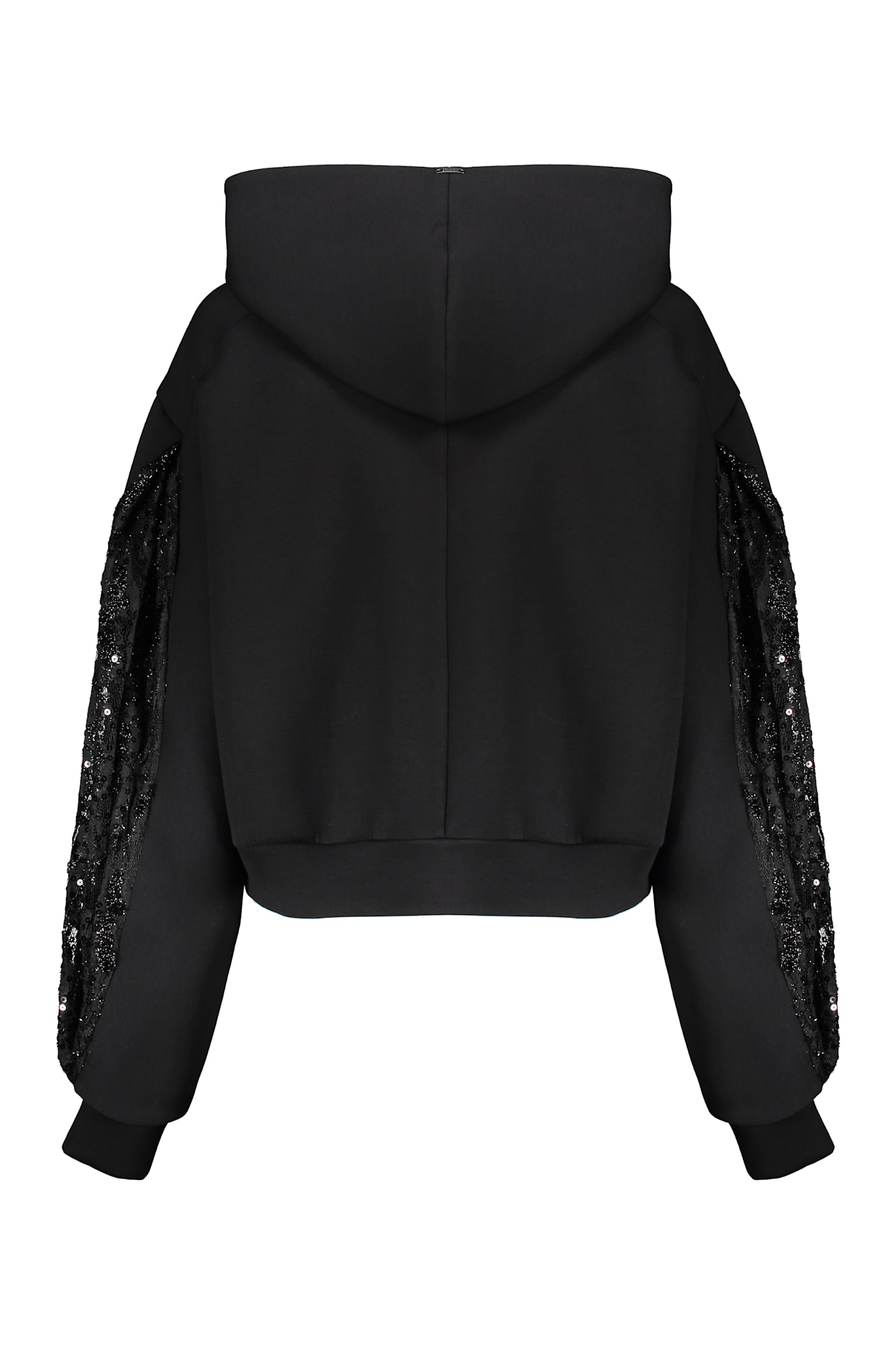 Herno Zip-up Hooded Sweatshirt In Black