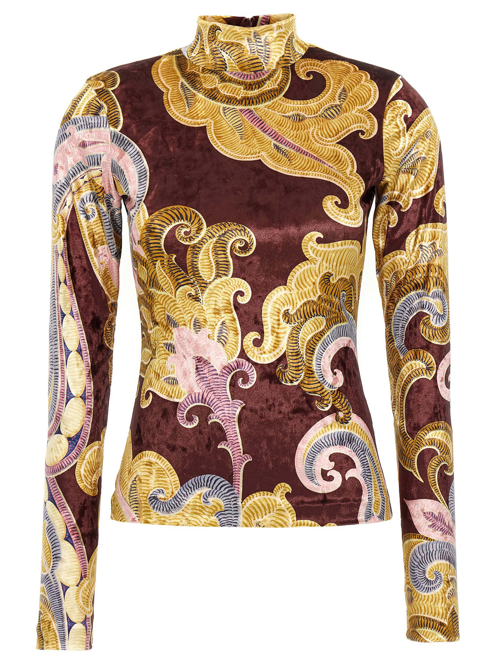 Shop Etro Paisley Chenille Top In Multicolor