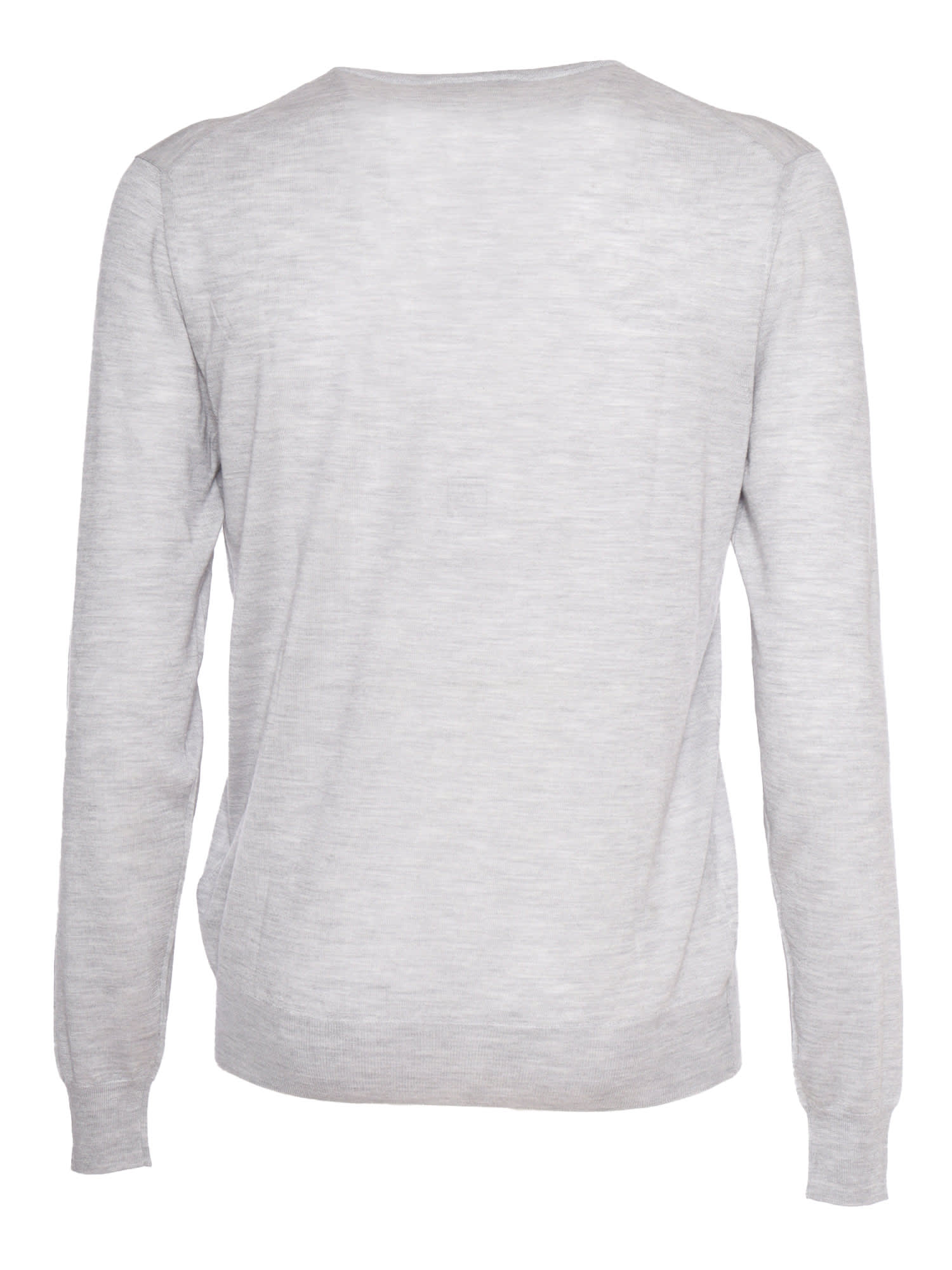 Shop Fedeli V-neck Pullover In Grey