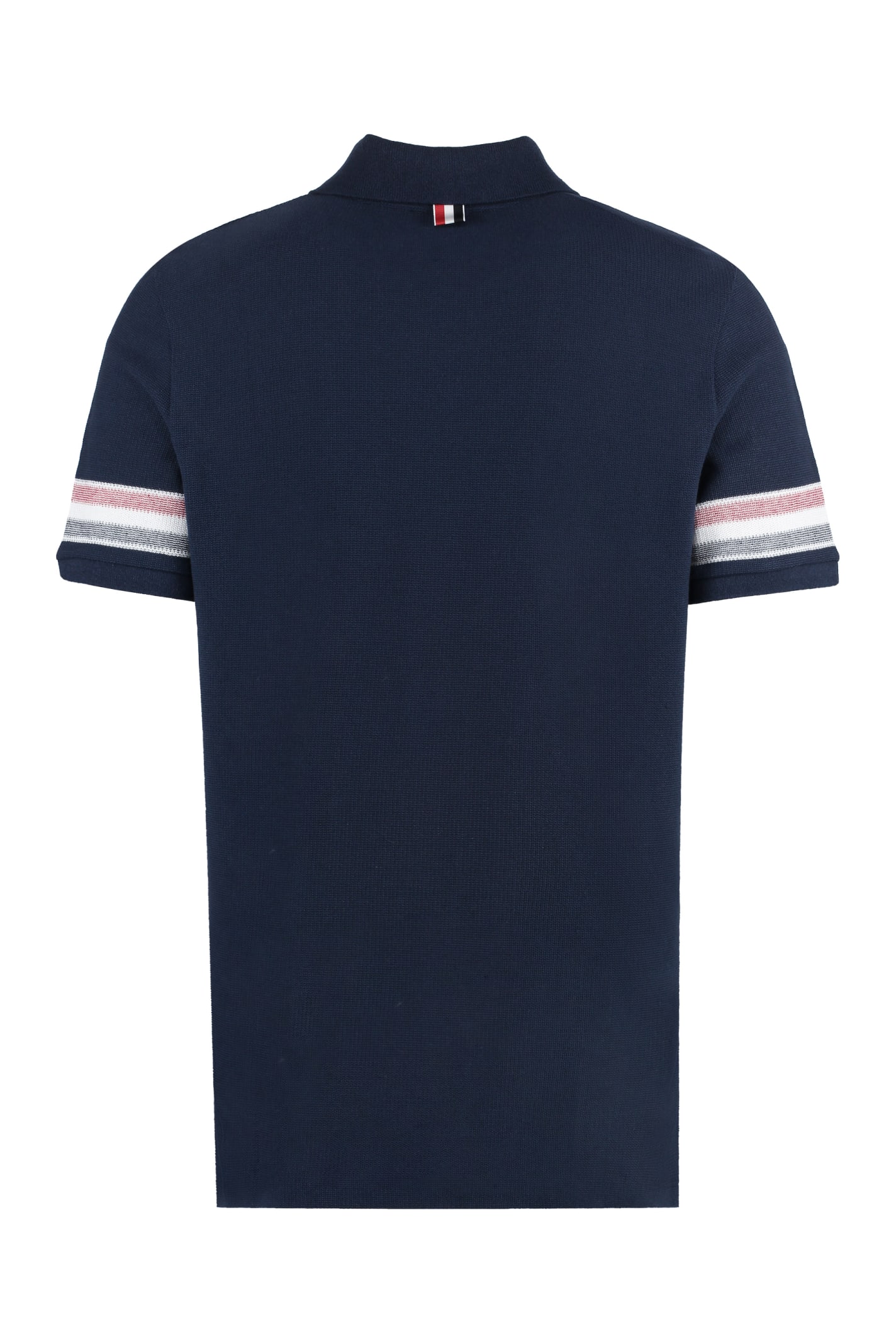 THOM BROWNE SHORT SLEEVE COTTON POLO SHIRT