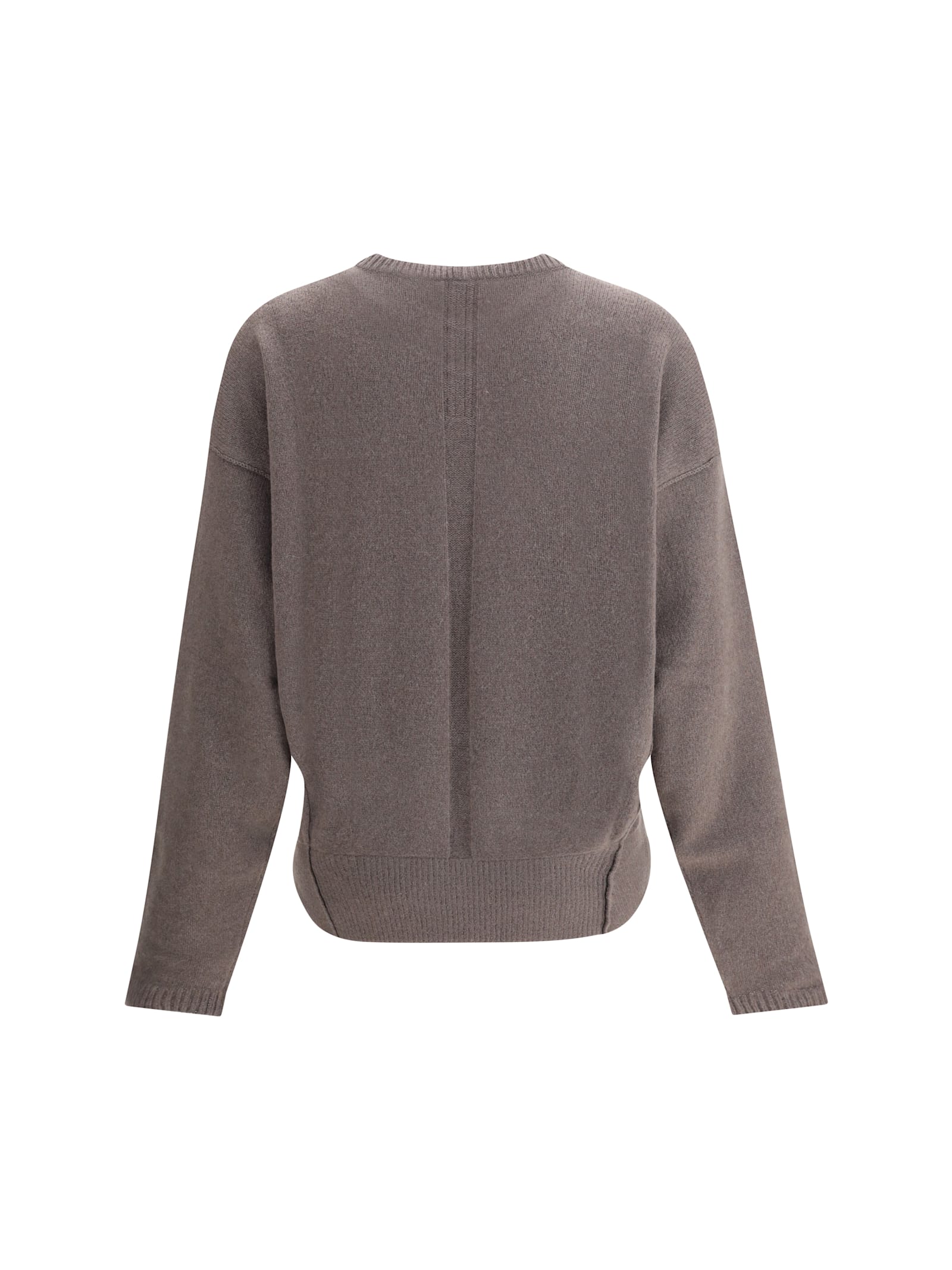 Rick Owens Concordians Round Neck Sweater In Gray