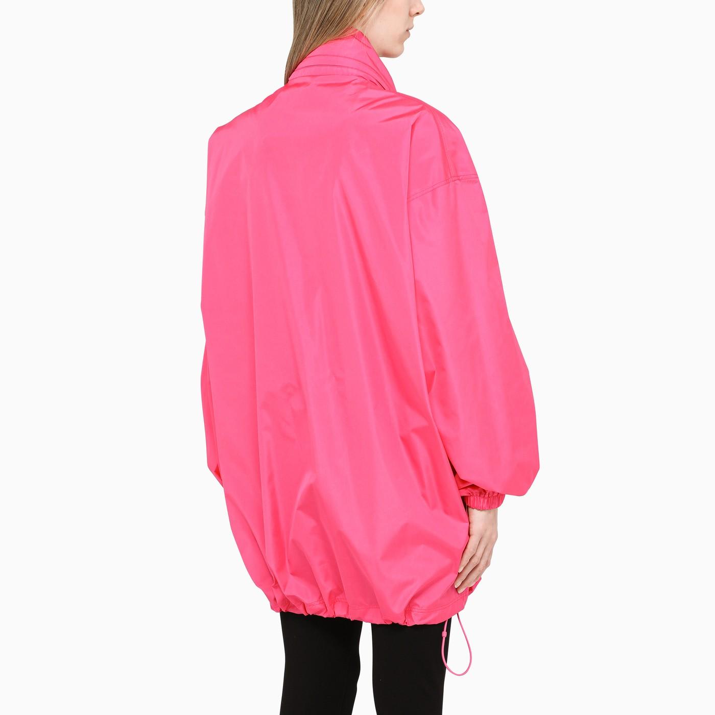 Shop Balenciaga Fuchsia Oversized Field Jacket In Pink
