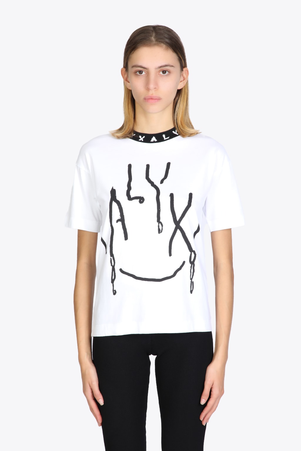 1017 ALYX 9SM Smiley Tee White cotton t-shirt with logo - Smiley tee