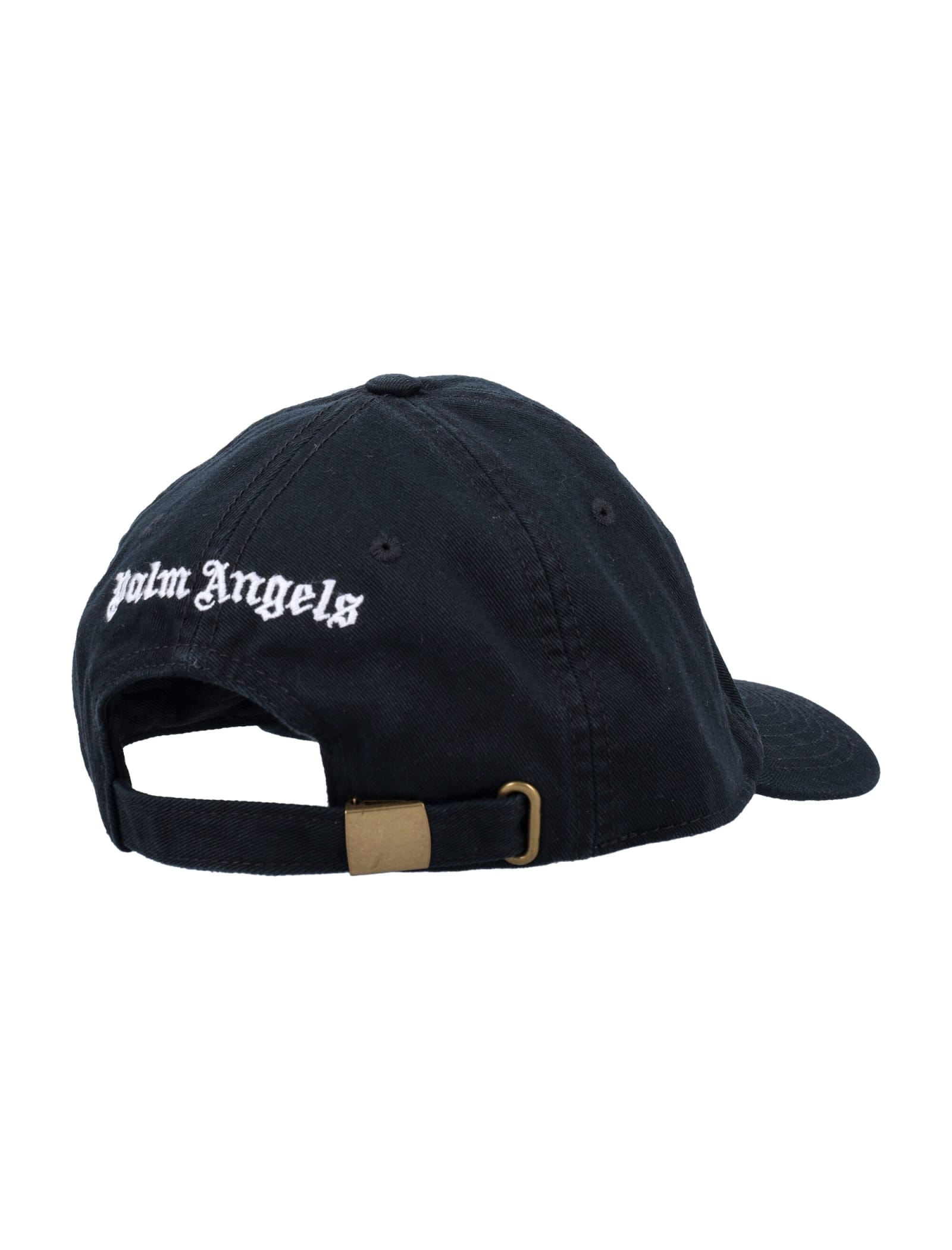 Shop Palm Angels Monogram Cap In Black Whit