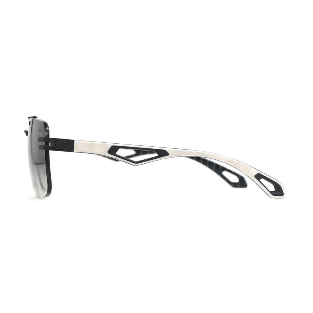Shop Maybach Eyewear The President Iwhite Burr/ebony/black Po In White Burr/ebony/black Po