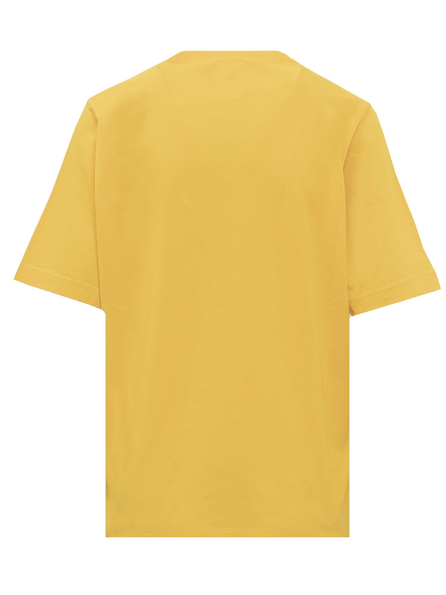 Shop Dsquared2 T-shirt With Logo In Cyber Yellow