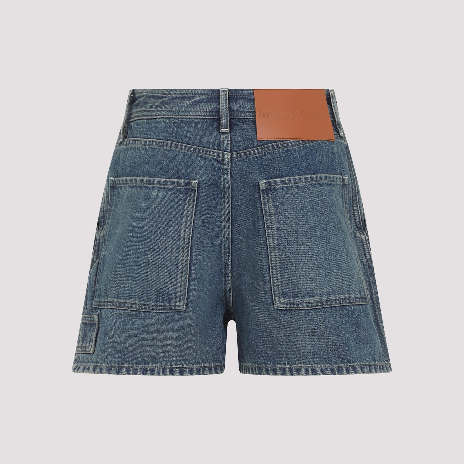 Jil Sander Denim Shorts With Belt Loops And Pockets In Blue