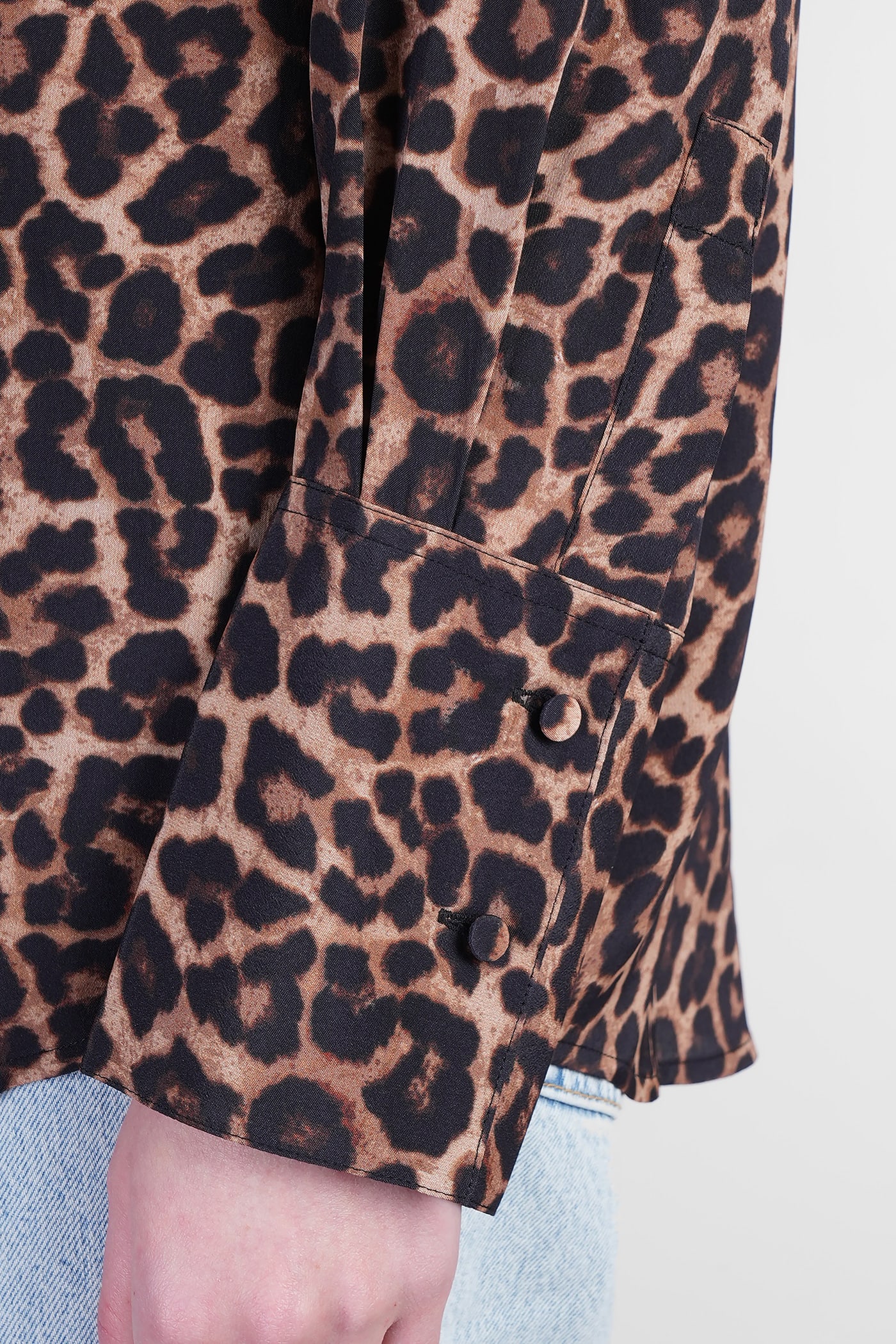 ANINE BING BRIDGET SHIRT IN ANIMALIER VISCOSE