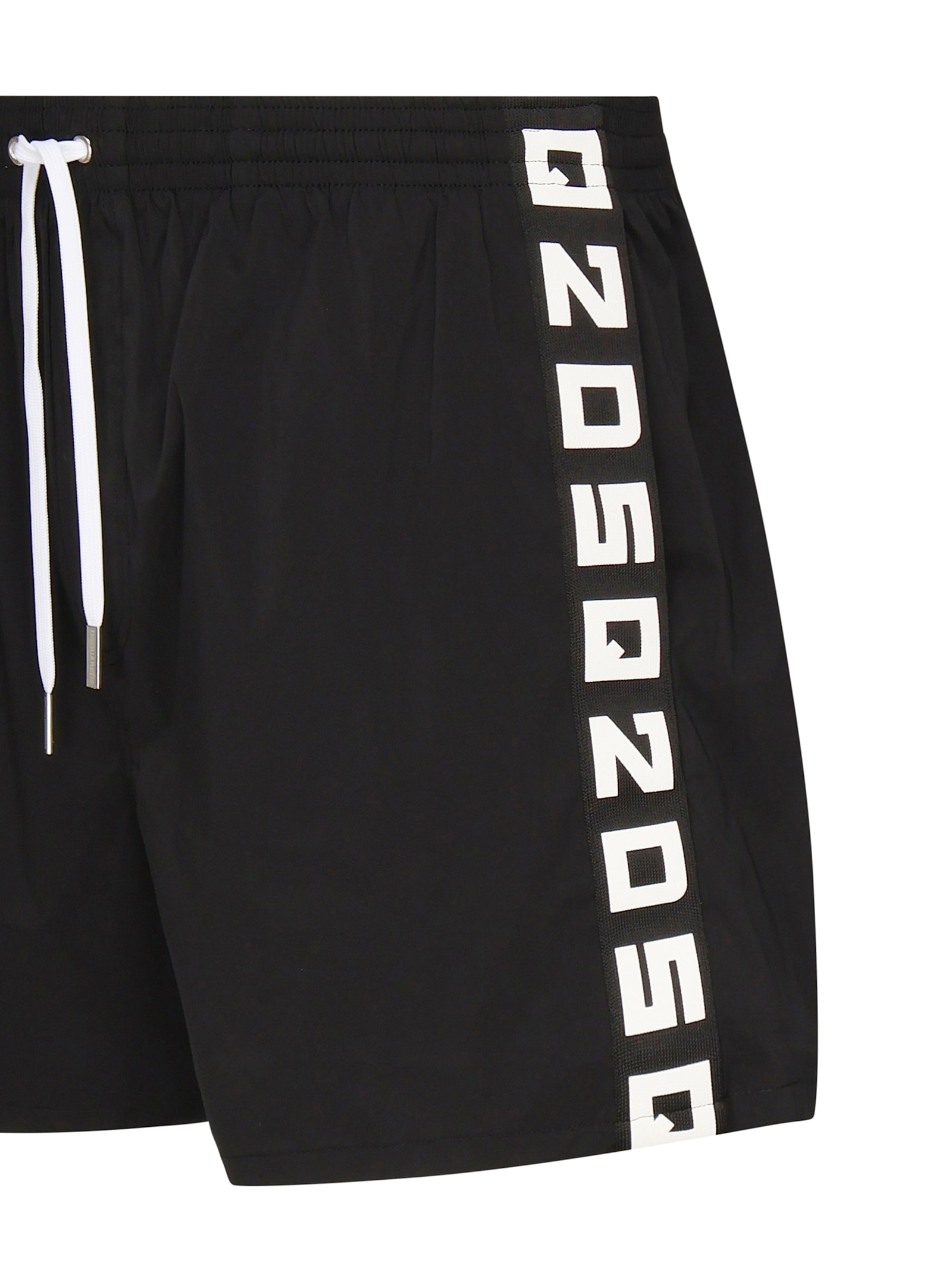 Dsquared2 Medium And Long Boxer Swimsuit In Black