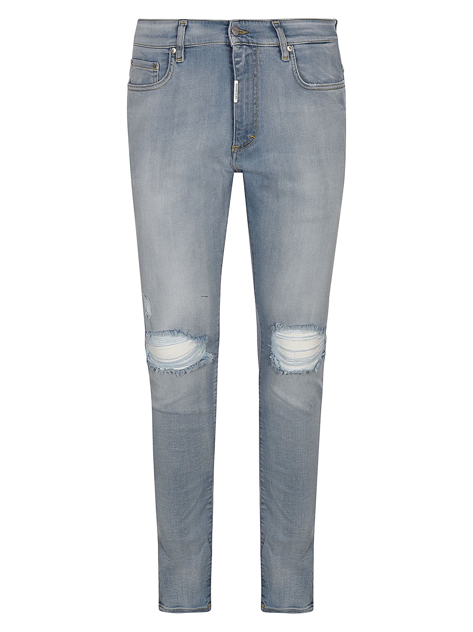 Represent Classic Ripped Jeans In Light Blue | ModeSens