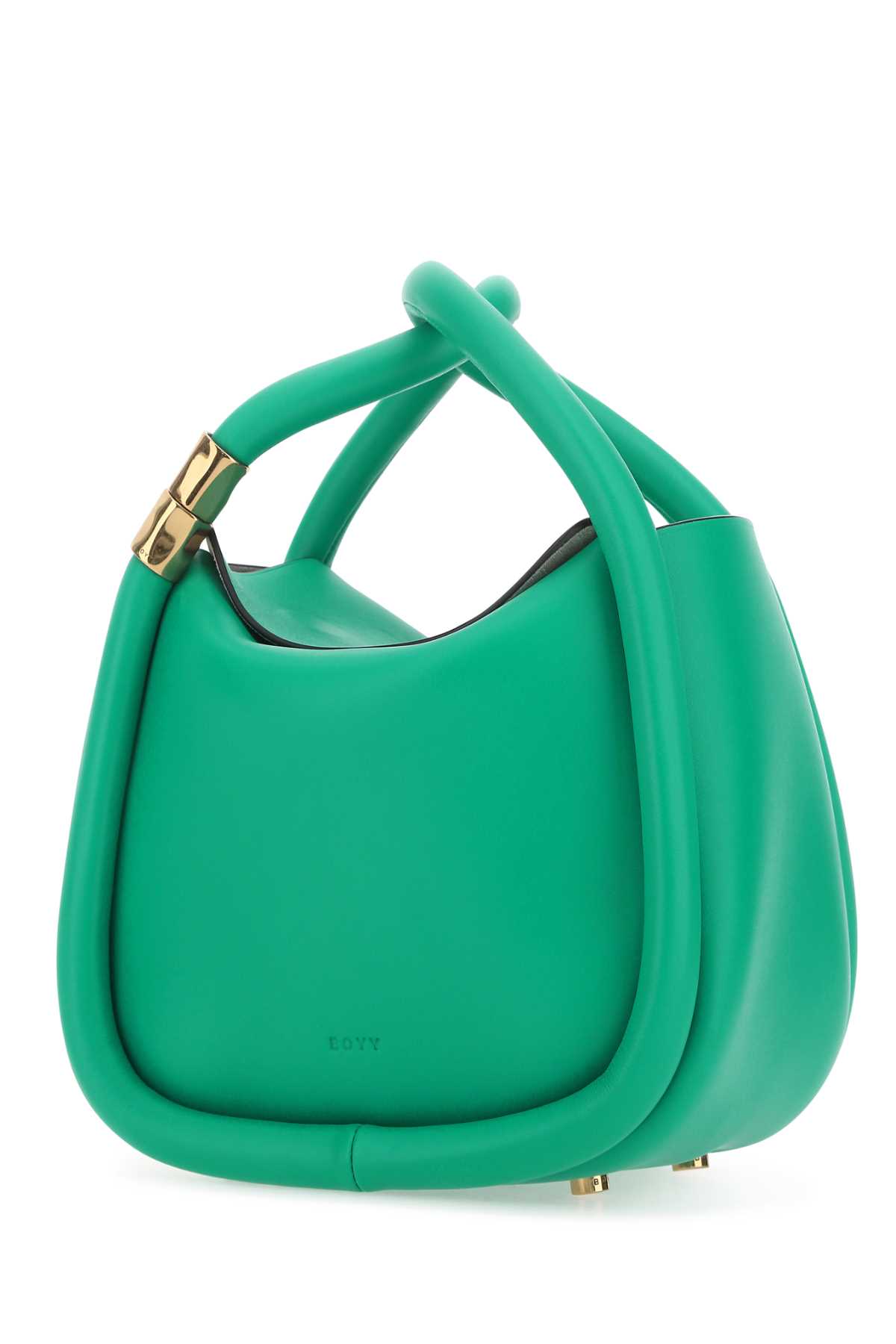 Shop Boyy Green Leather Wonton 20 Handbag In Emerald