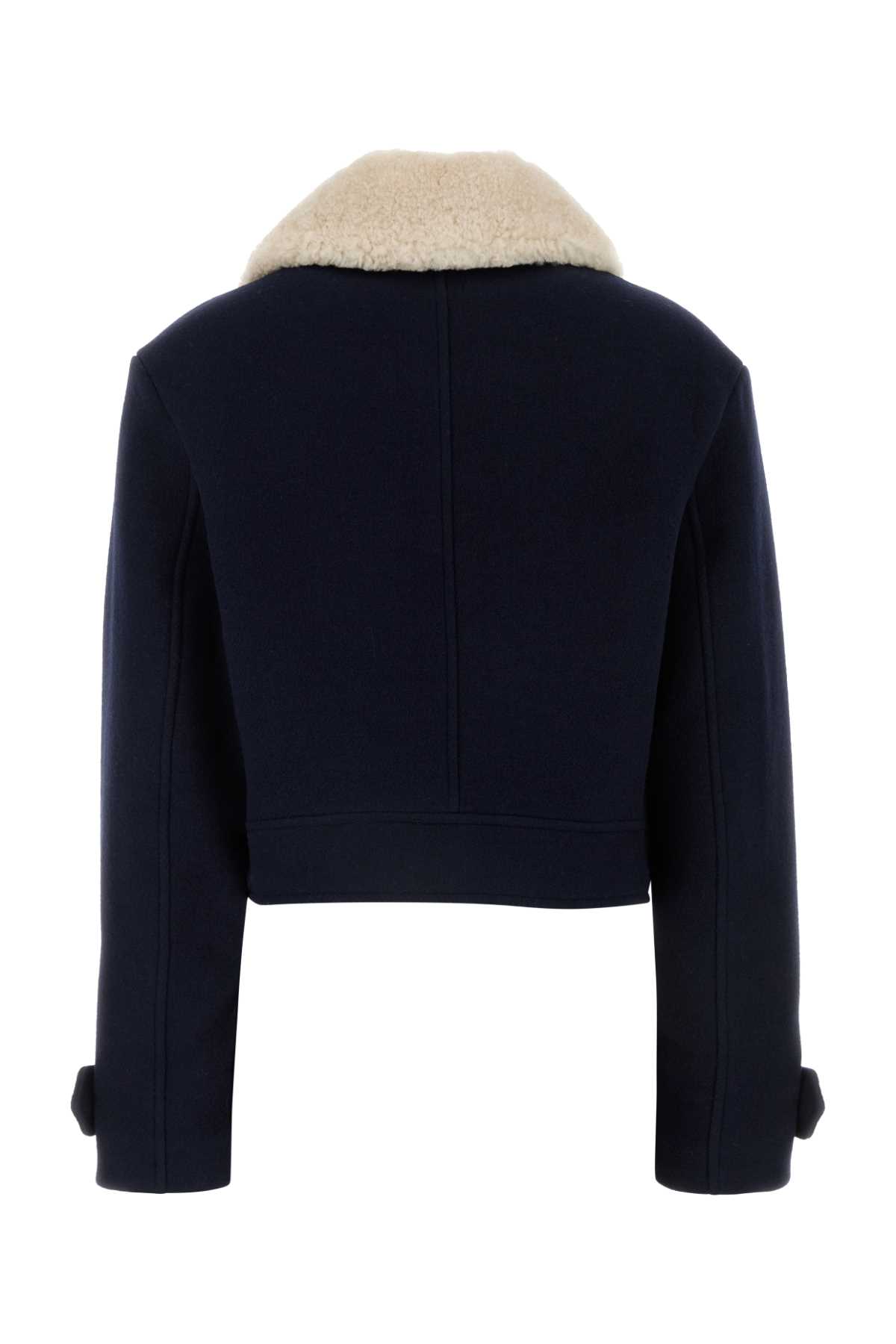 Shop Ami Alexandre Mattiussi Midnight Blue Wool Coat In Navyblue