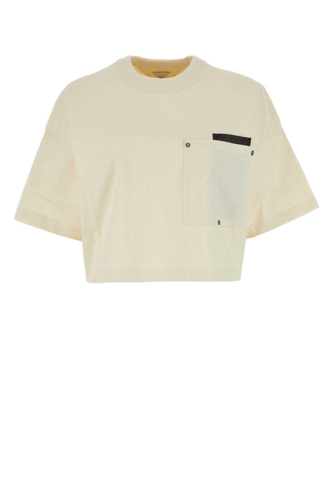 Shop Bottega Veneta Short Sleeved Cropped T-shirt