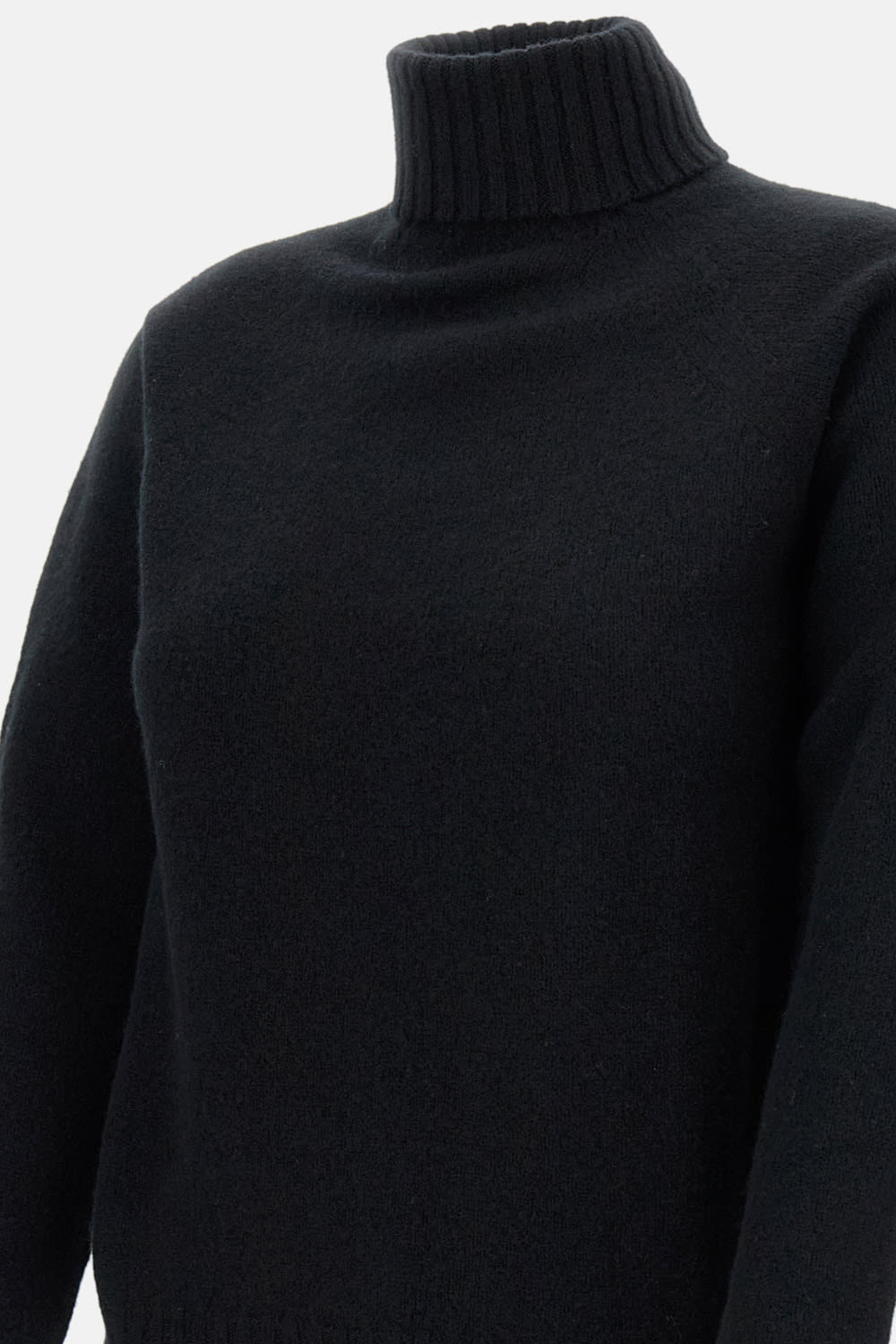 Drumohr Long Sleeves Turtle Neck Oversized Sweater In Blue