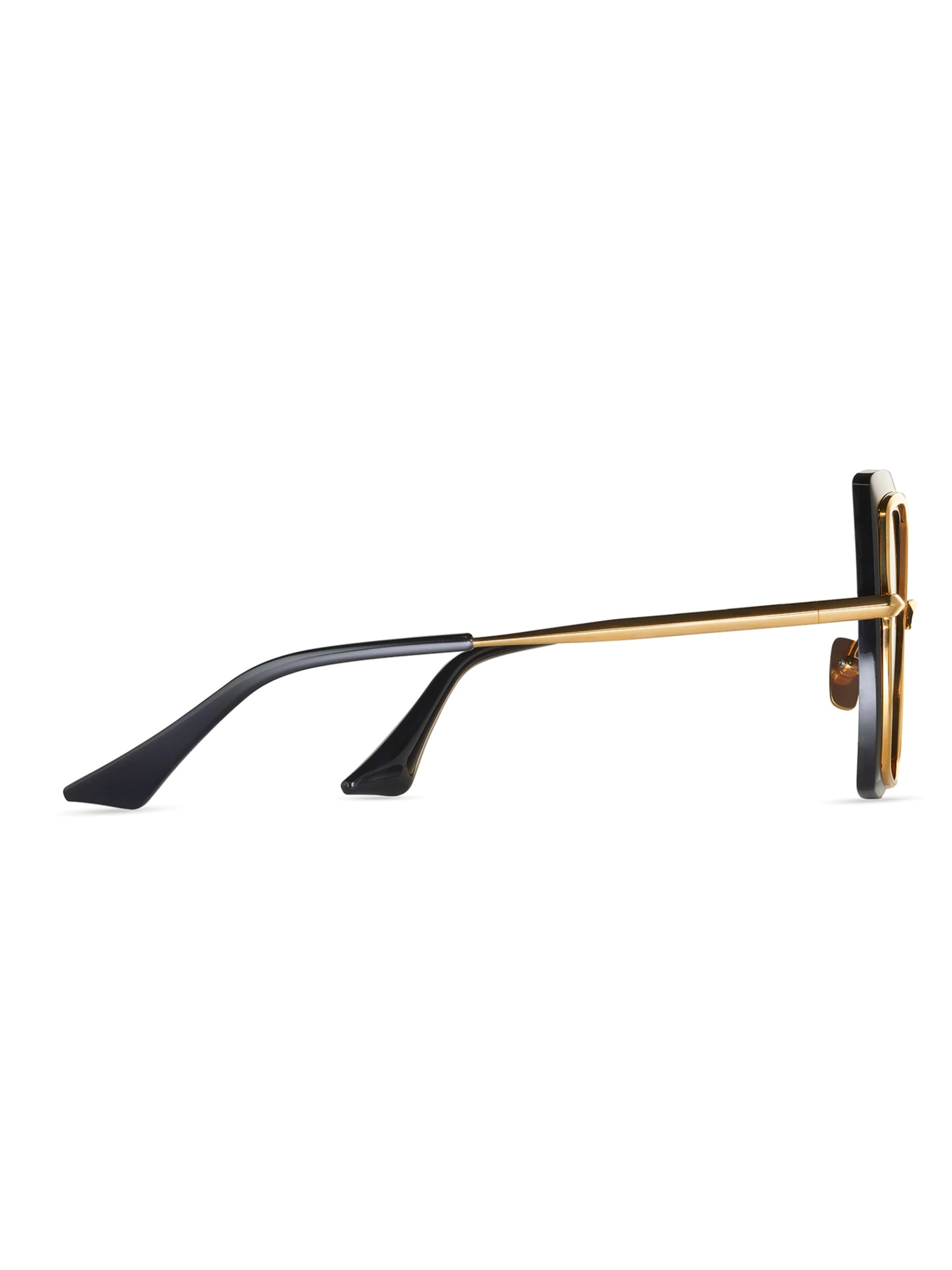 Shop Dita Dts503/58/01 Narcissus Sunglasses In Black Yellow Gold