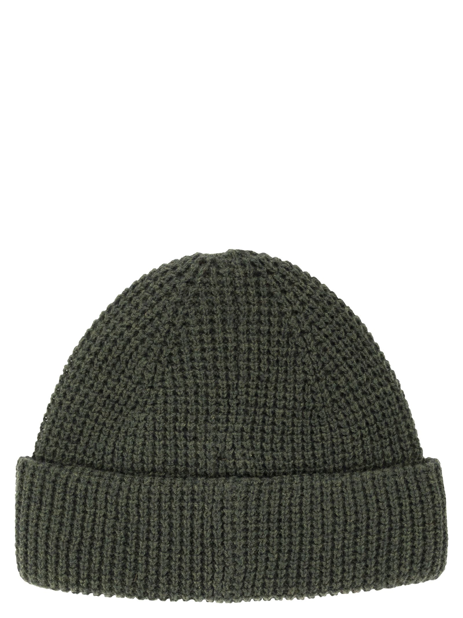 Polo Ralph Lauren Logo Patch Ribbed Beanie In Sage