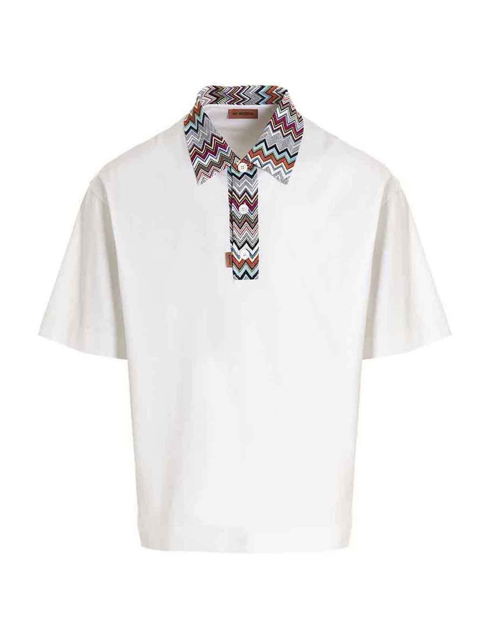 MISSONI ZIGZAG DETAIL POLO SHIRT