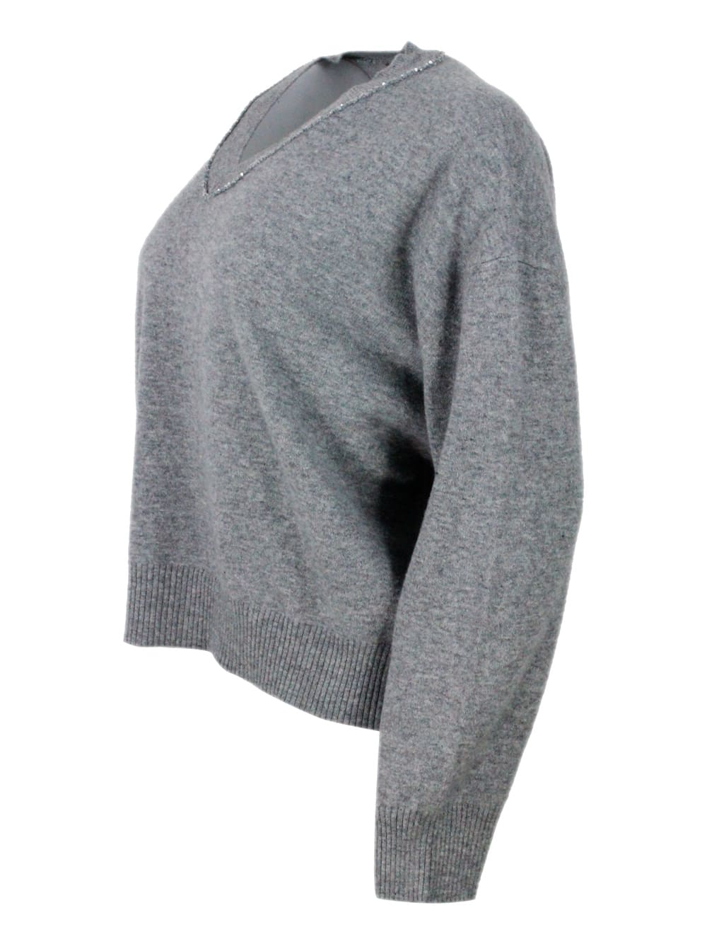 Shop Fabiana Filippi Sweater In Grey