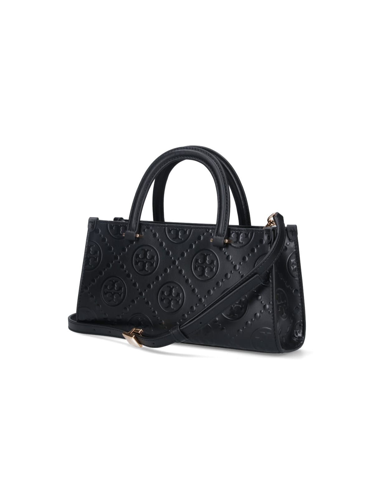 Tory Burch T Monogram Rectangular Tote Bag In Black