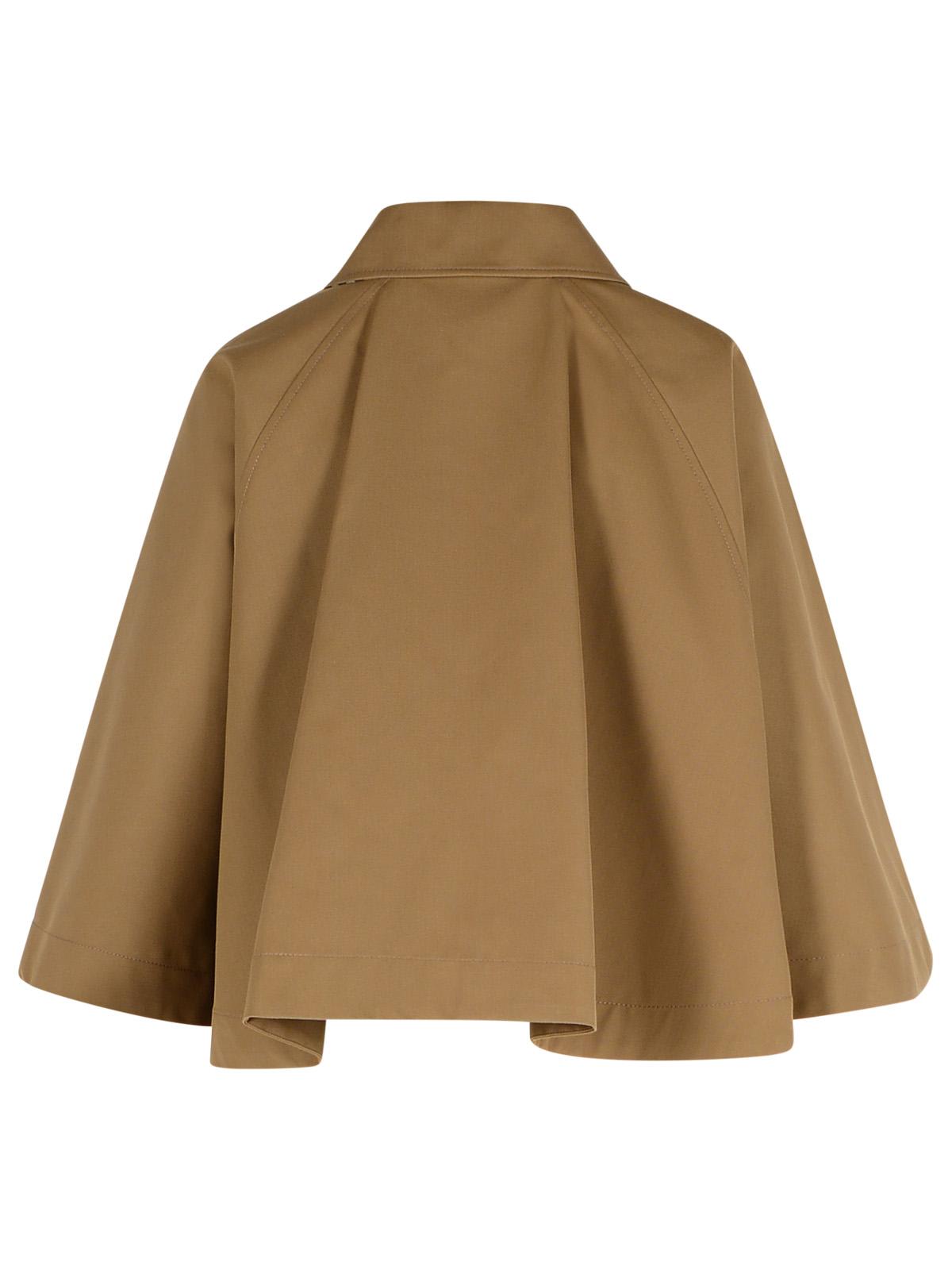 Shop Burberry Beige Polyester Blend Cape