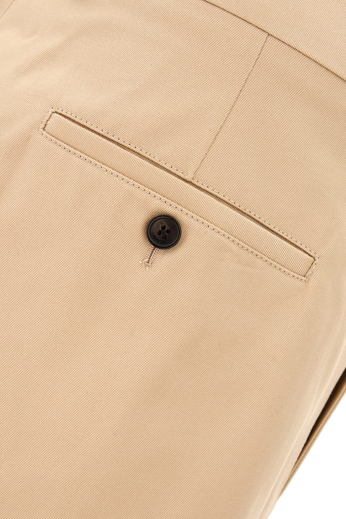 Shop Lanvin Beige Cotton Chino Pants In 05