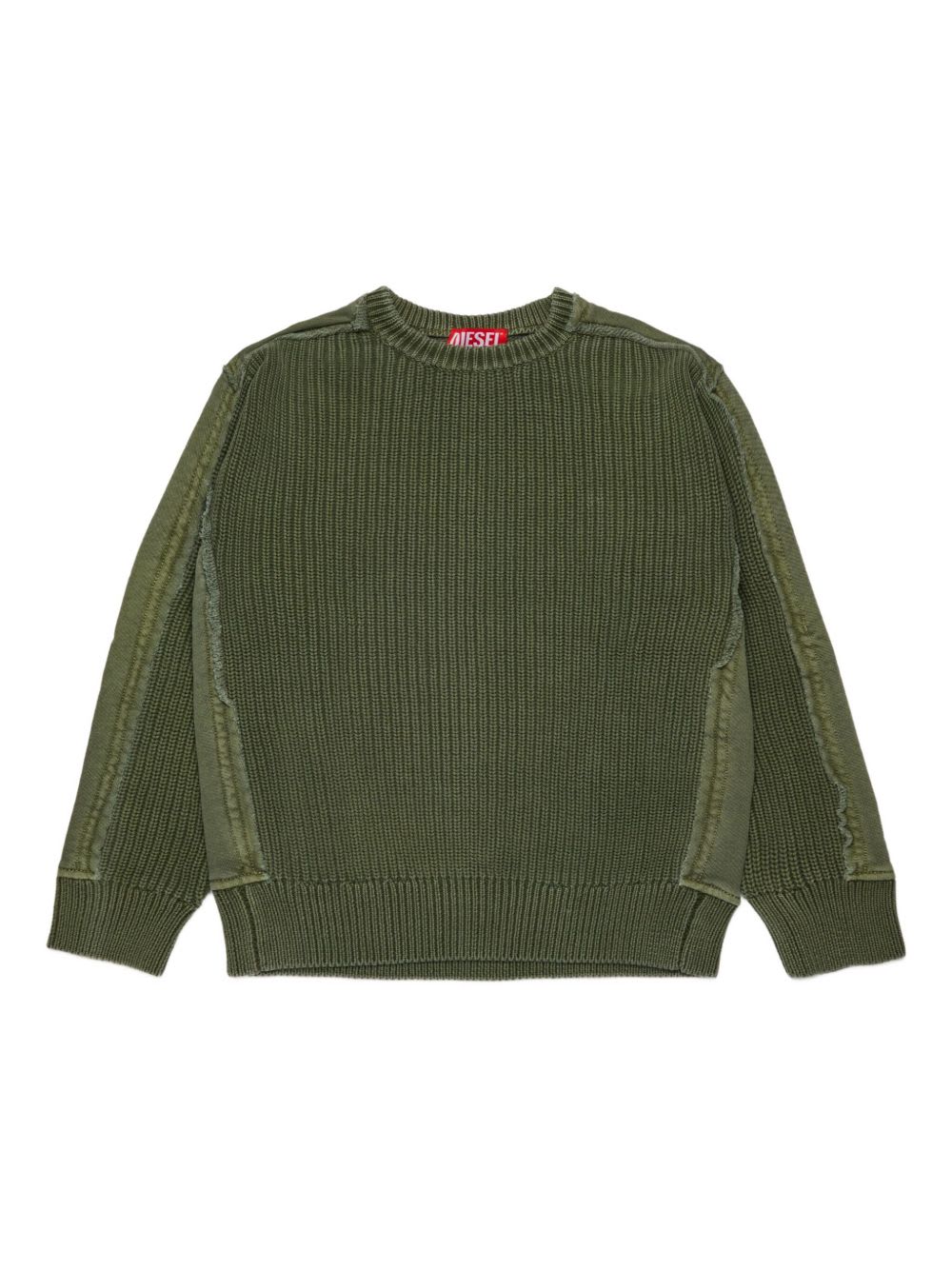 Diesel Kids Kobertoround Sweater In Green