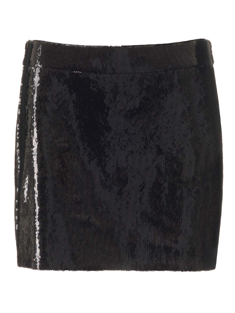 Shop Dolce & Gabbana Sequin Miniskirt In Black