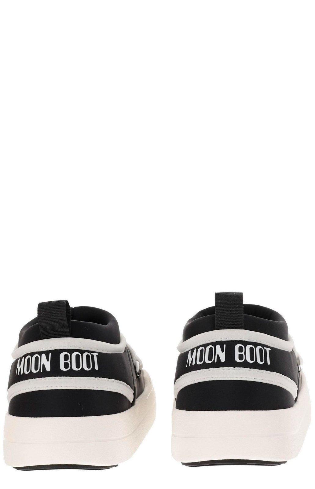 Moon Boot Park Icon Round Toe Sneakers In Black