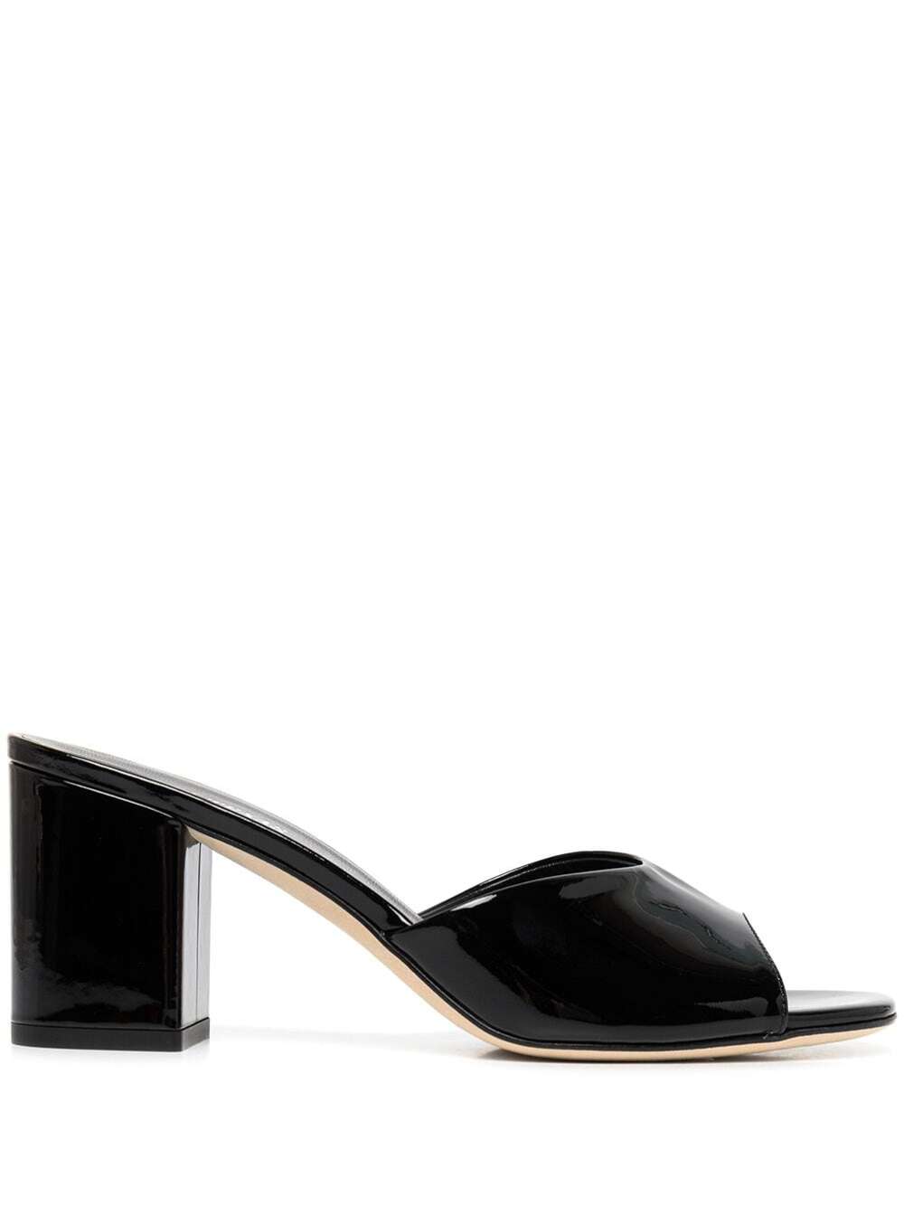 Shop Paris Texas Anja Black Mules With Block Heel In Patent Leather Woman